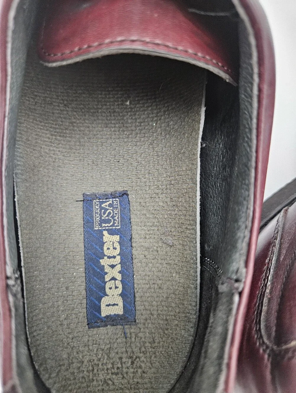 DEXTER Oxford Burgundy Leather Shoes Vibram Sole Sz 13M